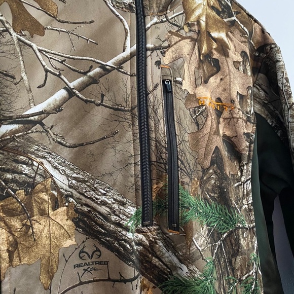 Habitat Realtree Hunting Quarter Zip Forest Green Performance Jacket MEDIUM - Picture 4 of 8